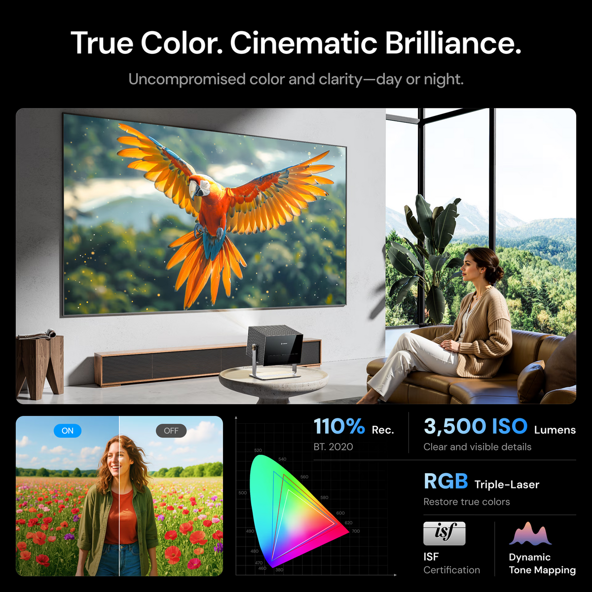 Valerion VisionMaster Max 4K RGB Triple Laser Home Theater Projector