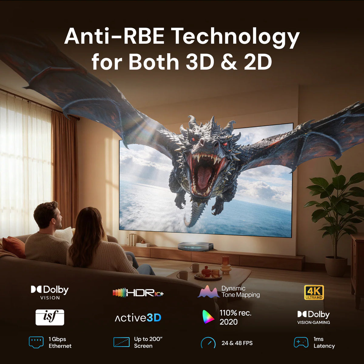 AWOL Aetherion Max 4K RGB Laser Ultra Short Throw Projector