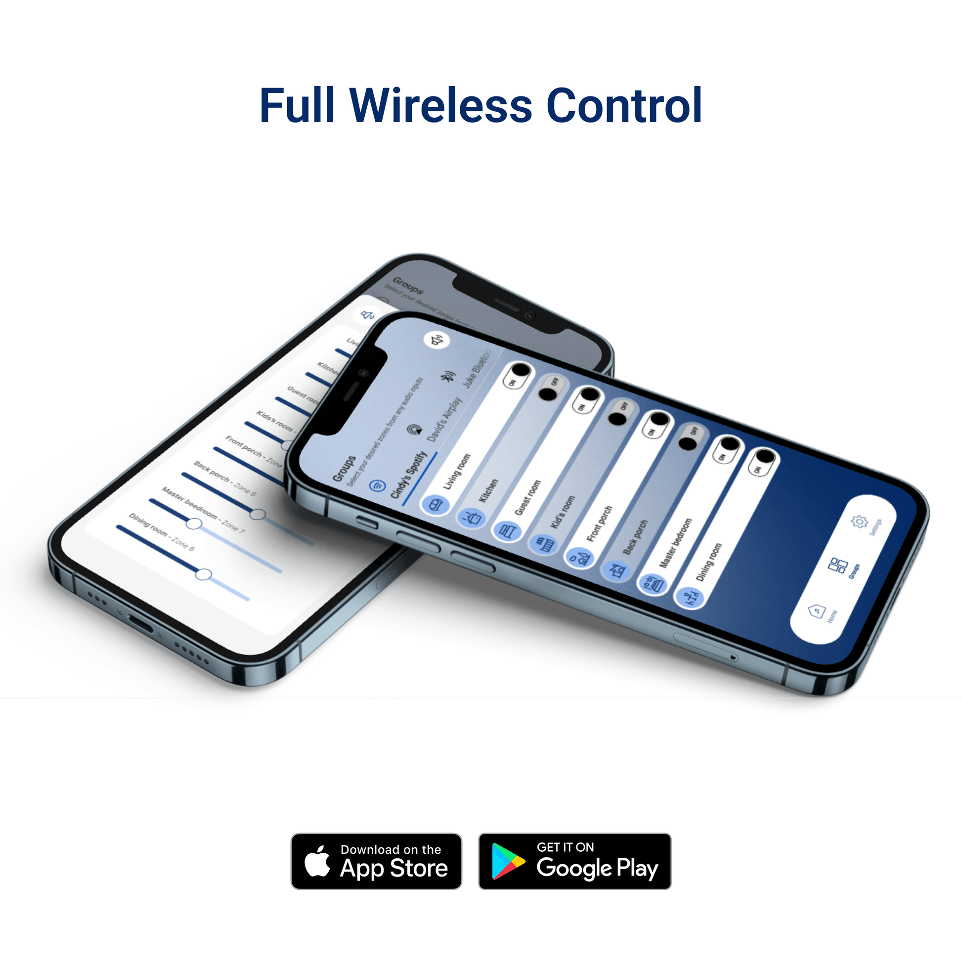 Juke 6 full wireless control from the Juke Audio app