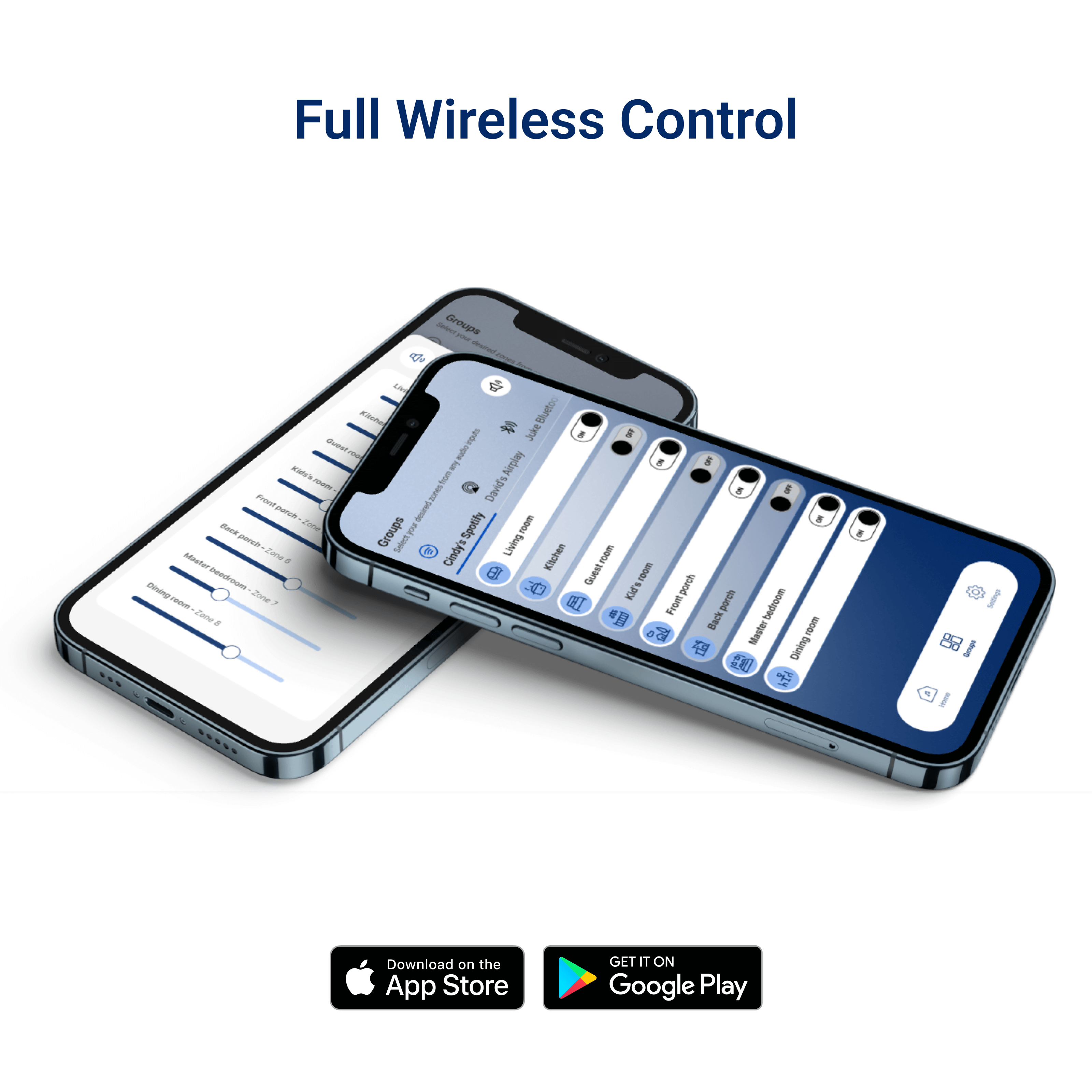 Juke 6 full wireless control from the Juke Audio app