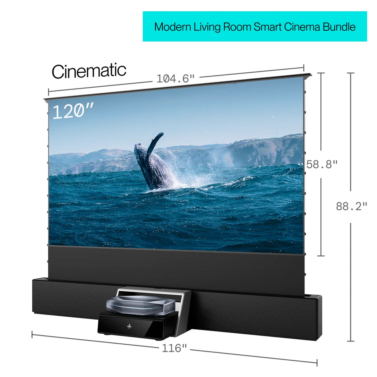 AWOL Aetherion Max 4K RGB Laser Ultra Short Throw Projector